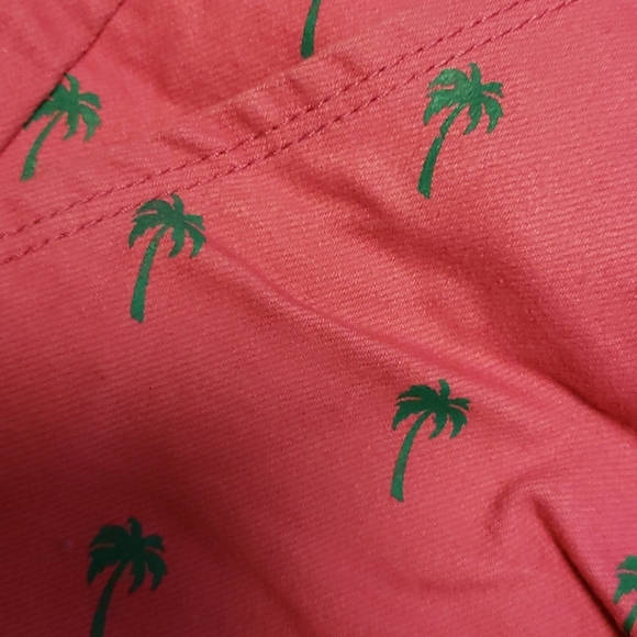 NWT Harper hot pink with green palm tree shorts XS - Picture 2 of 3